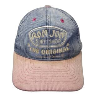 Ron Jon Surf Shop Snapback Hat Blue Pink One Size Corduroy Long Beach Island NJ